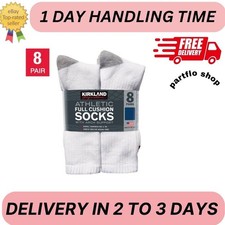 Kirkland Signature Men  s Athletic Sock 8 Pair Choose Color - Made in USA - NEW 