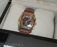 BULOVA ACCUTRON OXFORD CHRONOGRAPH TONNEAU WATCH MENS 38mm ROSE BROWN 27B63
