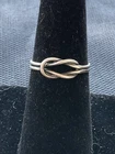 925 Sterling Silver Love Knot Ring Size 6.75 Vintage Estate Jewelry