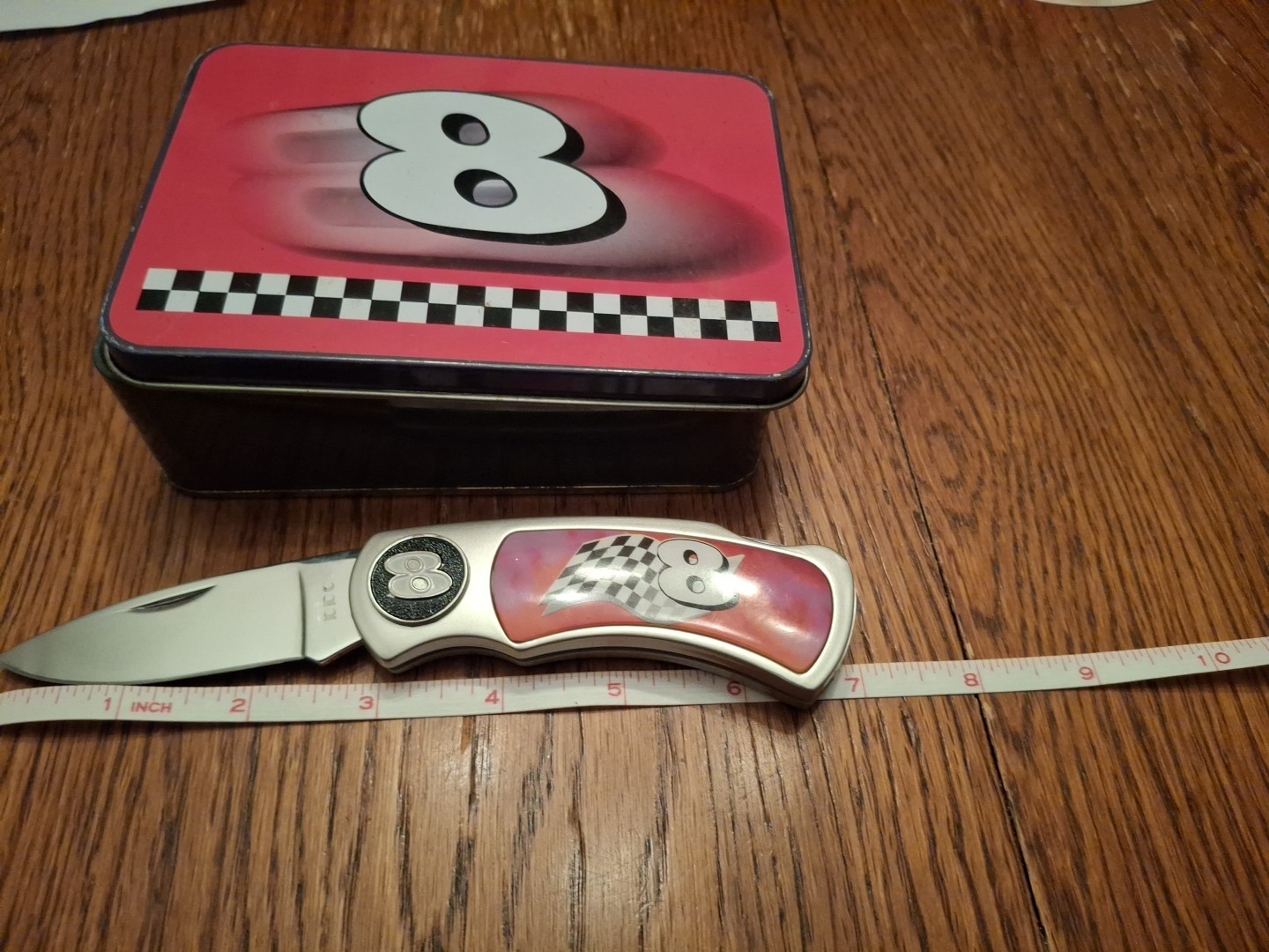 Dale Earnhardt Jr #8 NASCAR Folding Knife in Collectible Tin Case