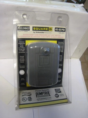 Square D Pumptrol FSG2J24M4CP 40-60 PSI Water Pump Low Pressure Cut Off Switch