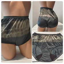 Shadowline VTG Style Brief Panty Shiny Full Cut 9/2XL Woodlands Rainbow 17642