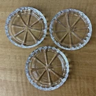 VINTAGE Waterford Crystal Set of 3 DRINK COASTERS  3" Made Ireland