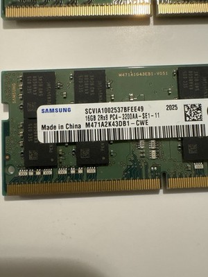 Samsung 16GB DDR4 RAM SO-DIMM PC4-3200 (Laptop)