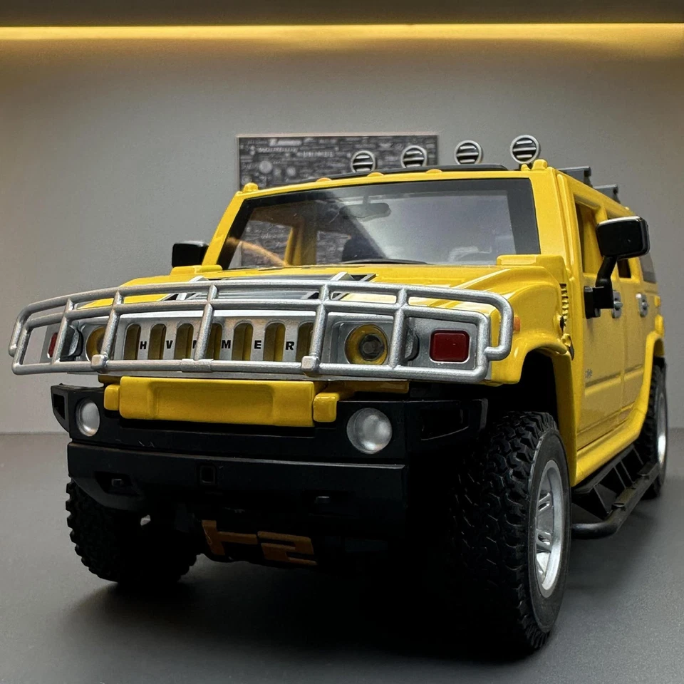 1:24 Hummer H2 Alloy Model Car w/Sound, Light - Christmas Gift - Image 2 of 4