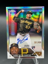 2023 Topps Chrome #RA-YDS YERRY DE LOS SANTOS RC Refractor Auto /499 Pirates