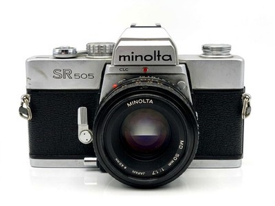 Minolta SR 505 + Minolta 50mm f/1.7 Kit Set Analog SLR 35mm Kamera Objektiv Body