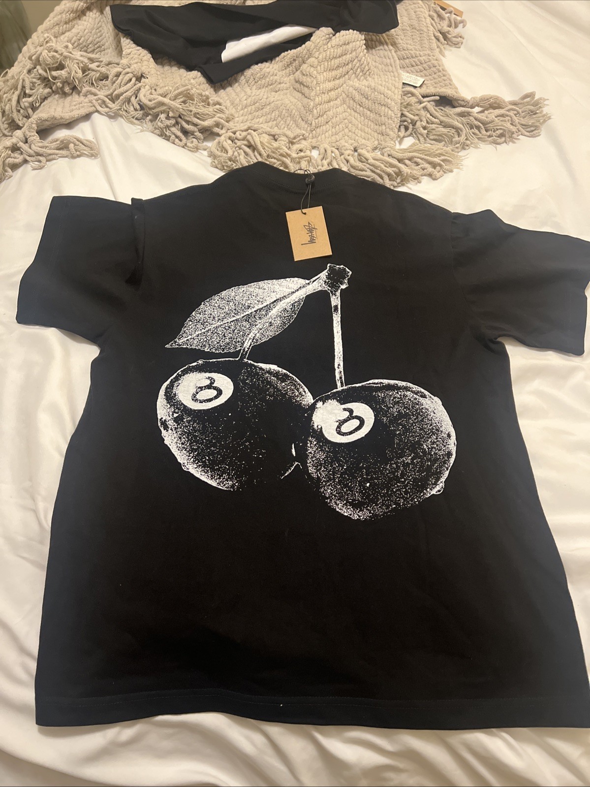 Stussy Black Cherry T-Shirt Men's Size Small thumbnail 3