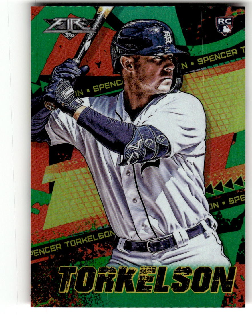 2022 Topps Fire Spencer Torkelson Green #/199 Rookie #111