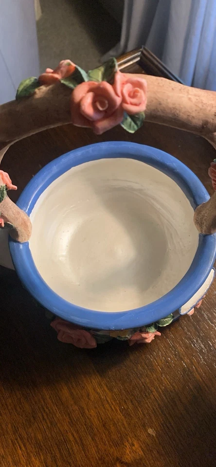 Cesta tetera Pascua cerámica vintage  Foto 4 de 4