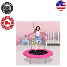 Sturdy 36-Inch Trampoline for Kids - Indoor/Outdoor Rebounder with Safety Handle