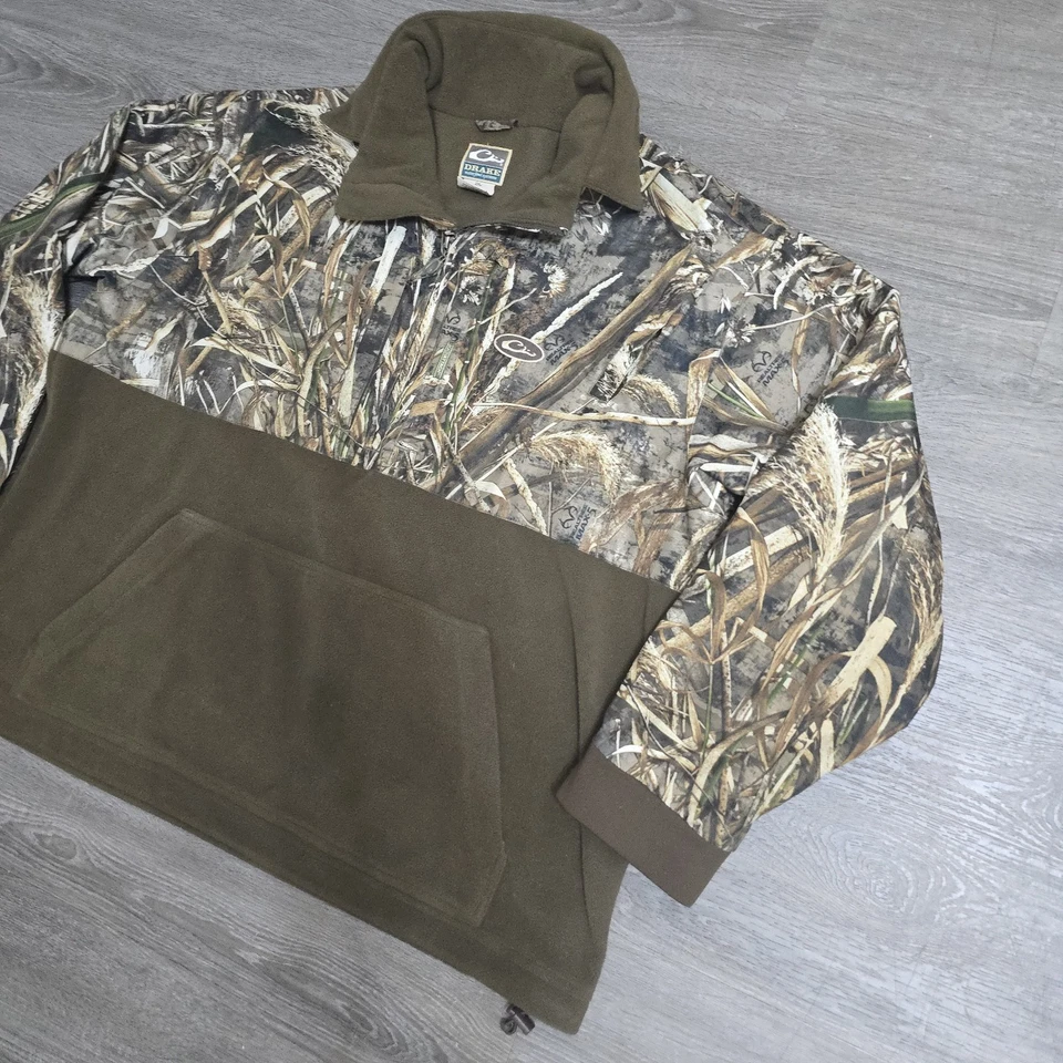Drake Waterfowl Pullover Jacket Men’s Size 2XL Eqwader 1/4 Zip Realtree Max-5 - Image 4 of 4