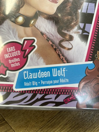 Rubie's Monster High Clawdeen Wolf Adult Wig An Ears Fancy Dress Wig New Boxed - Picture 3 of 4