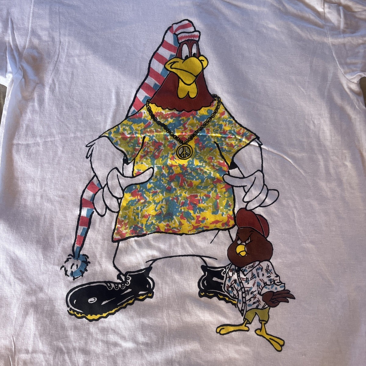 Reproduction 90s Looney Tunes Foghorn Leghorn Cartoon Gangsta T