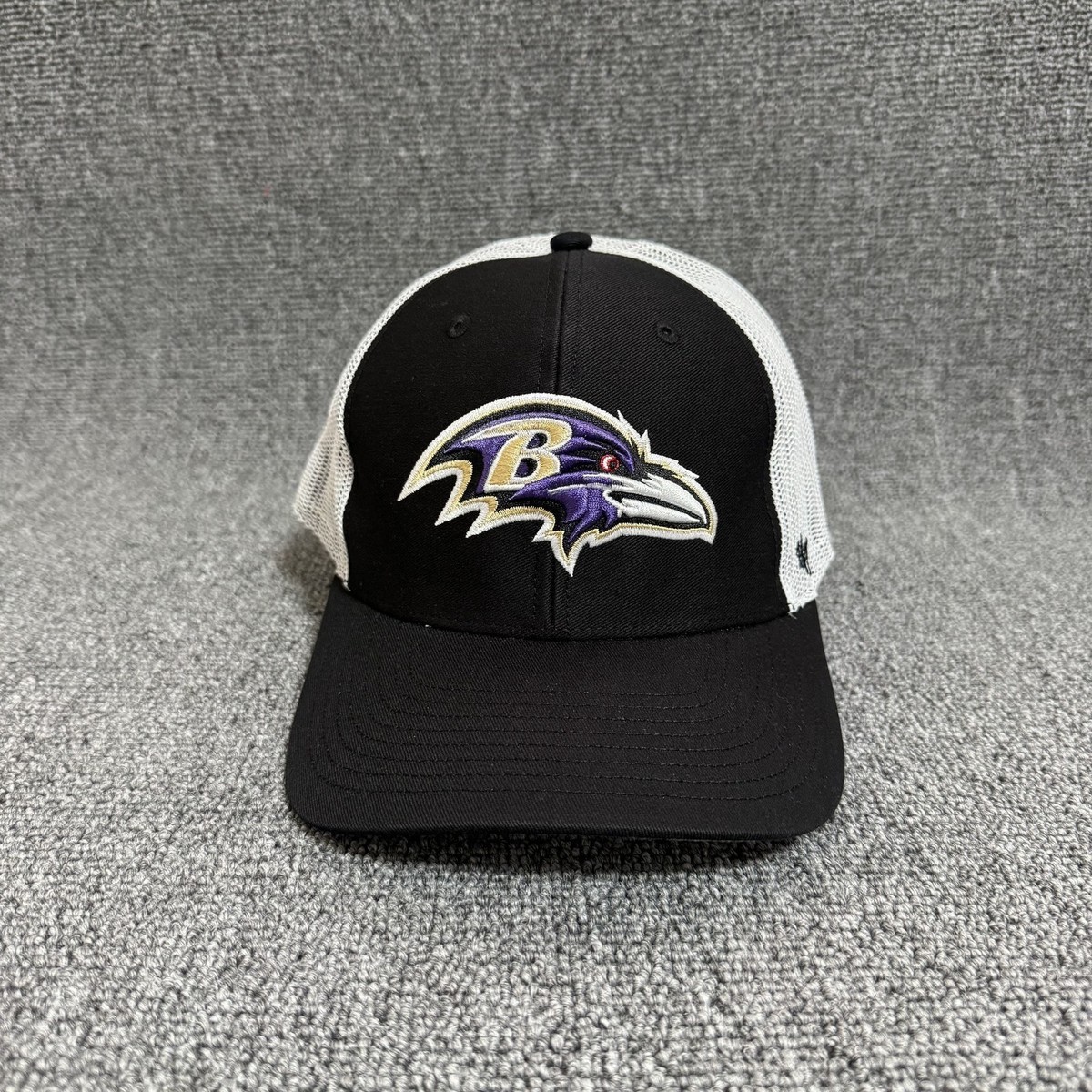 '47 Brand Baltimore Ravens Trucker Strapback Black White One Size Hat
