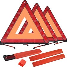 ATPEAM Warning Triangle Kit - 3 Pack Reflective Safety Triangles for Vehicles