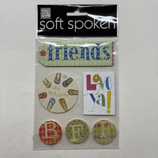 Me & My Big Ideas Best Friends Forever Soft Spoken Embellishments Stickers