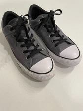 Converse CTAS Black Gray White Low Top Sneakers Textured Canvas Unisex M8/W10