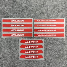 Red Jdm Japan Rays Engineering Volk Racing Ce28 Club Wheel Decals Sticker 12pcs