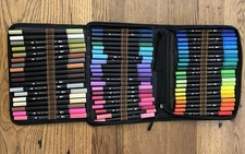 Nicecho Art Markers Dual Brush Pens 60 Artist Coloring Marker Fine & Brush Tip