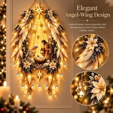 Angel Blessing Wall Light Starglow Cascading Christmas Glowing Stars Angel Light — image 10