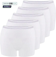 5 Pack Mesh Postpartum Underwear | Stretchable, Disposable, Large-X-Large 