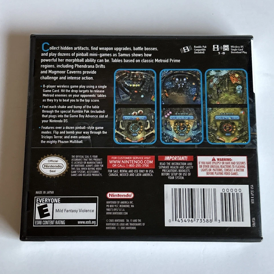 Metroid Prime: Pinball (Nintendo DS, 2006) W/ Rumble Pak, NEW/Factory Sealed - Image 4 of 4