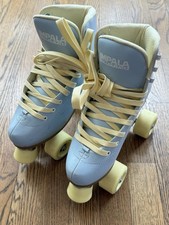 Impala Quad Rollerskates- Sky Blue and Pastel Yellow. Women  s Size 5.