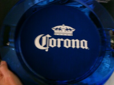 CORONA BEER ROUND SERVING TRAY NEW 15 INCH DIAMETER