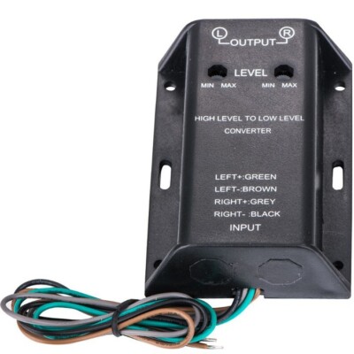 High Low Hochpegel Adapter Subwoofer Converter für Auto Radio Endstufe - Cinch