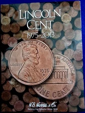 HE Harris Lincoln Cent #3 1975 - 2013 Coin Folder, Penny Album Book #2674