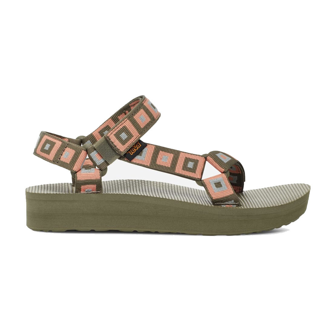 New TEVA Womens MIDFORM UNIVERSAL 1090969-RRS RETRO SQUARES UNWIND
