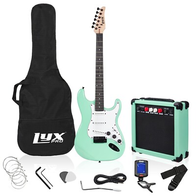 LyxPro 36  Electric Guitar & Electric Guitar Accessories and Bag, Green