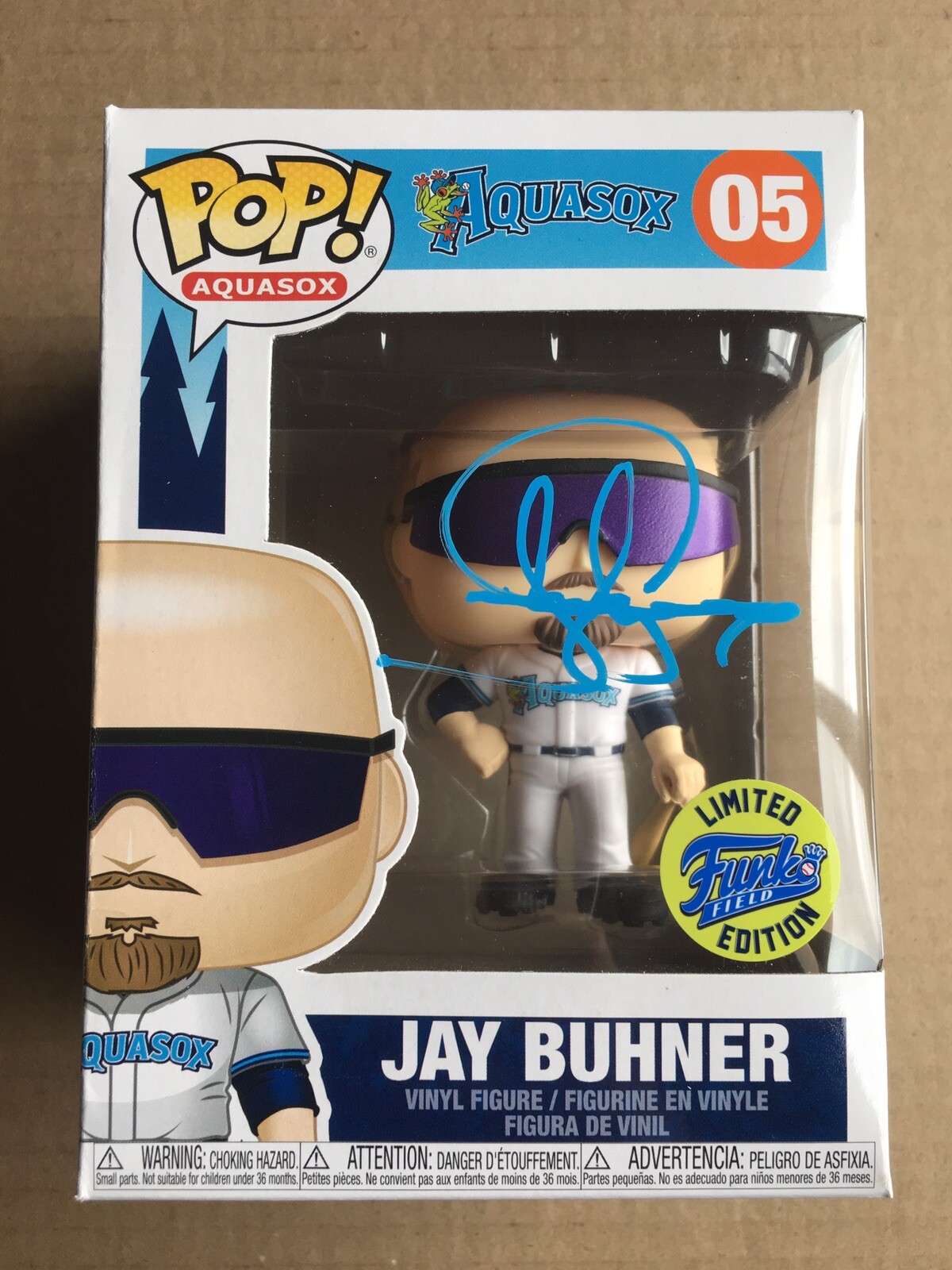 Firmado Jay Buhner Funko Pop 05 Everett Aquasox Autografiado De Los Marineros De Seattle