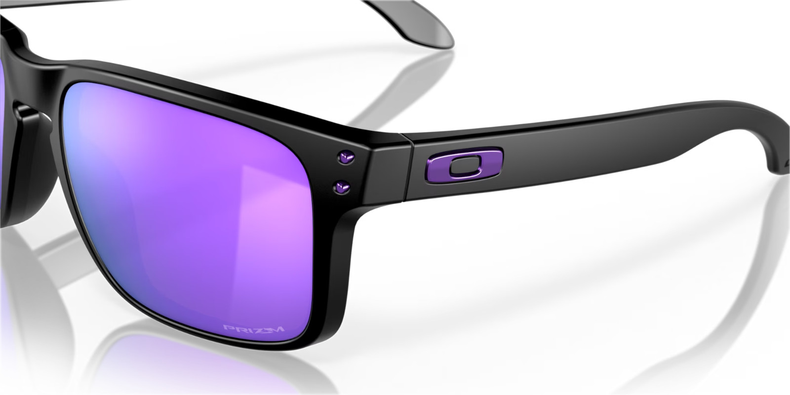 Oakley Holbrook Sunglasses OO9102-K655 Matte Black Frame W/ PRIZM Violet Lens