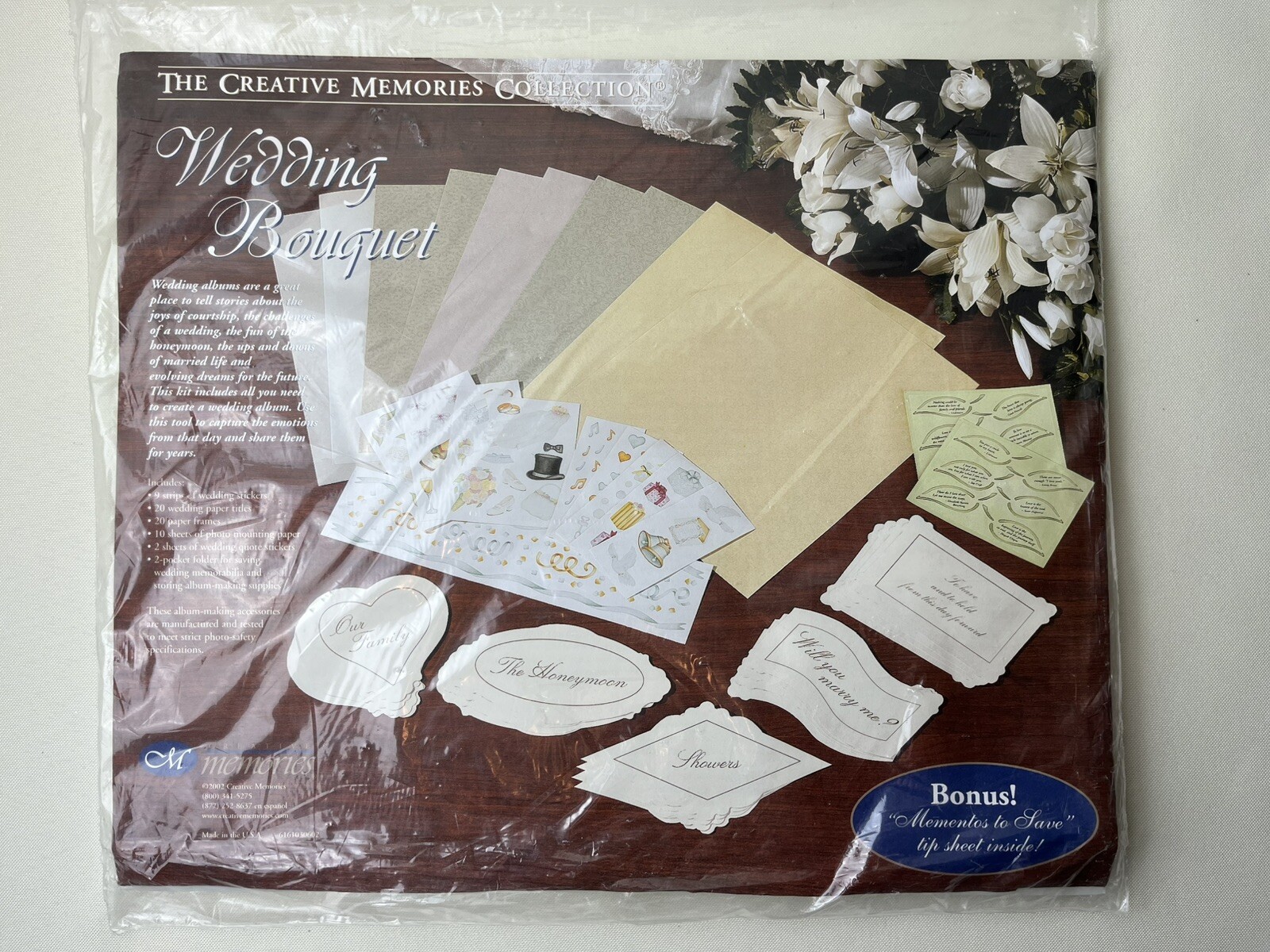 Creative Memories Wedding Bouquet Scrapbook Album Kit NIP
