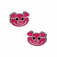 1 Paar Ohrringe Ohrstecker Kleine Schweinchen 925Er Sterling Silber