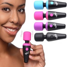 Ultra Powerful Silicone Mini Small Wand Massager Massage USB Travel Size Purple