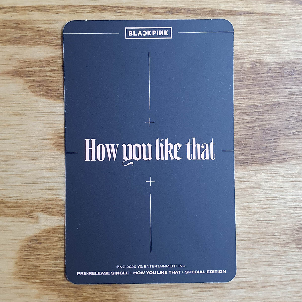 Rose Official Photocard BlackPink Special Edition How You Like