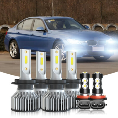 For BMW 328i 2007-2016 Bulbs LED Headlights High/Low Beams Fog Lights 6000K