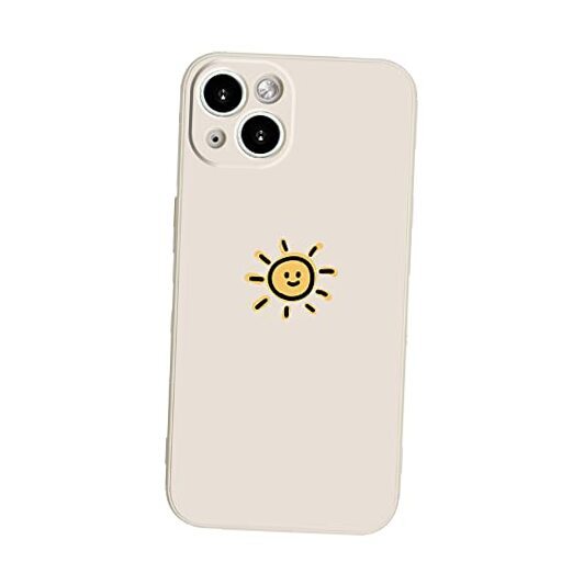 Casechics Compatible with iPhone Case,Silicone Cute Couple iPhone 13 Whitesun