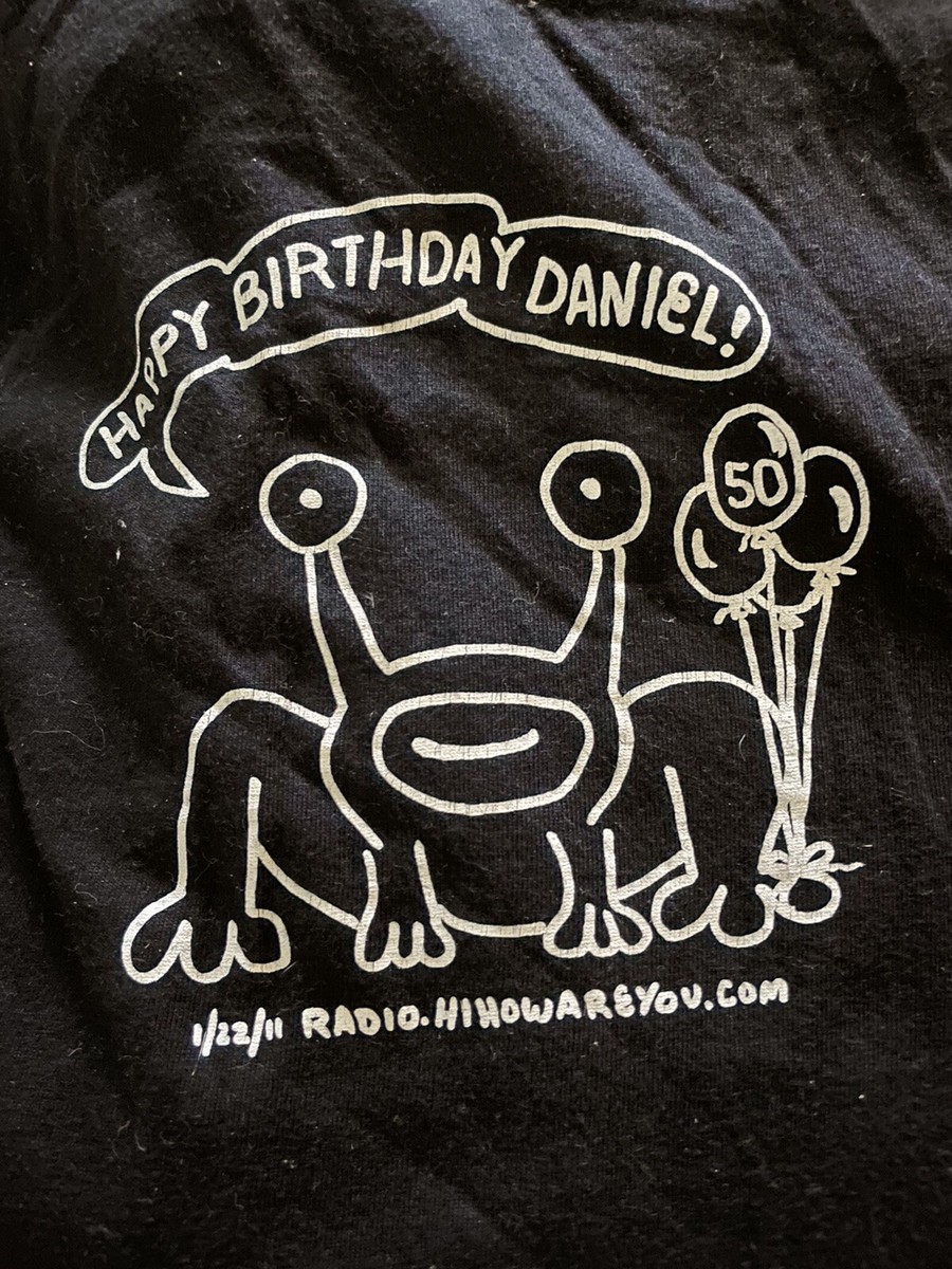 Rare Daniel Johnston 50th Birthday Tshirt Backstock NEW Nirviana