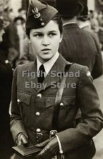 WW2 Picture Photo beautiful woman officer military  uniform 5900