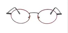 Club LA 6350 Vintage Mens Womens Small Oval 46/20 Metal Eyeglasses 90s Italy NOS