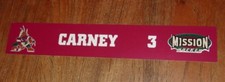 PHOENIX COYOTES Keith Carney rare locker room nameplate w/old logo from 1998-01