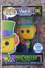 Funko Pop! Disney Alice Black Light Mad Hatter #1060 Funko Shop Exclusive Mint 