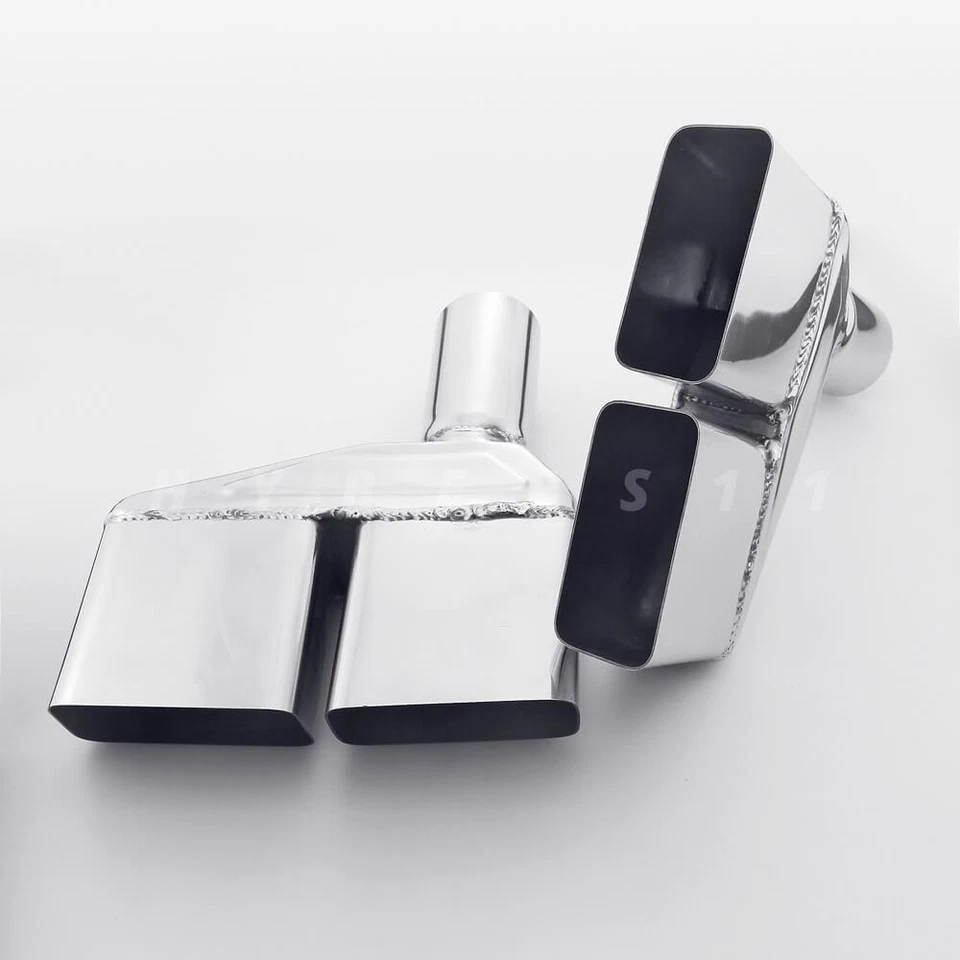 2" ID Quad Stainless Steel Exhaust Tips for 1970 71 72 73 74 Dodge Challenger - Image 2 of 4