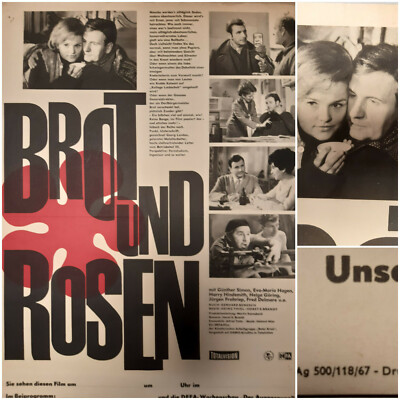 BROT UND ROSEN | 1967 DEFA Kino Film Plakat Poster A2 | Simon Hagen Fred Delmare