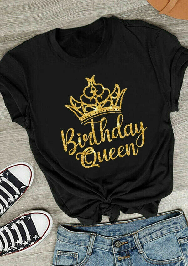 HOT Birthday Queen T-Shirt, Happy Birthday Shirt Great Gift For Women