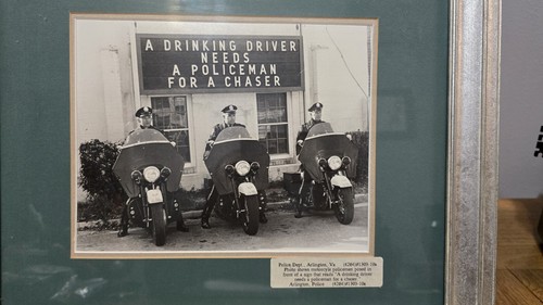 Arlington VA Police Dept 1950's Motorcycle Numbered Print (4264) 1303-10A - Picture 2 of 9